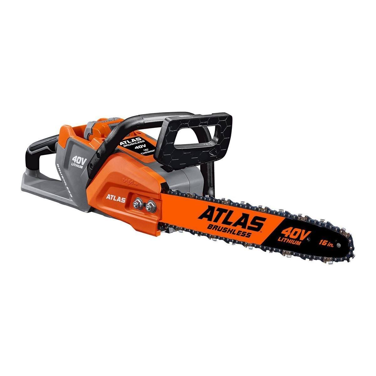 Atlas 40V Lithium-Ion Cordless 16 in. Brushless Chainsaw - Tool Only