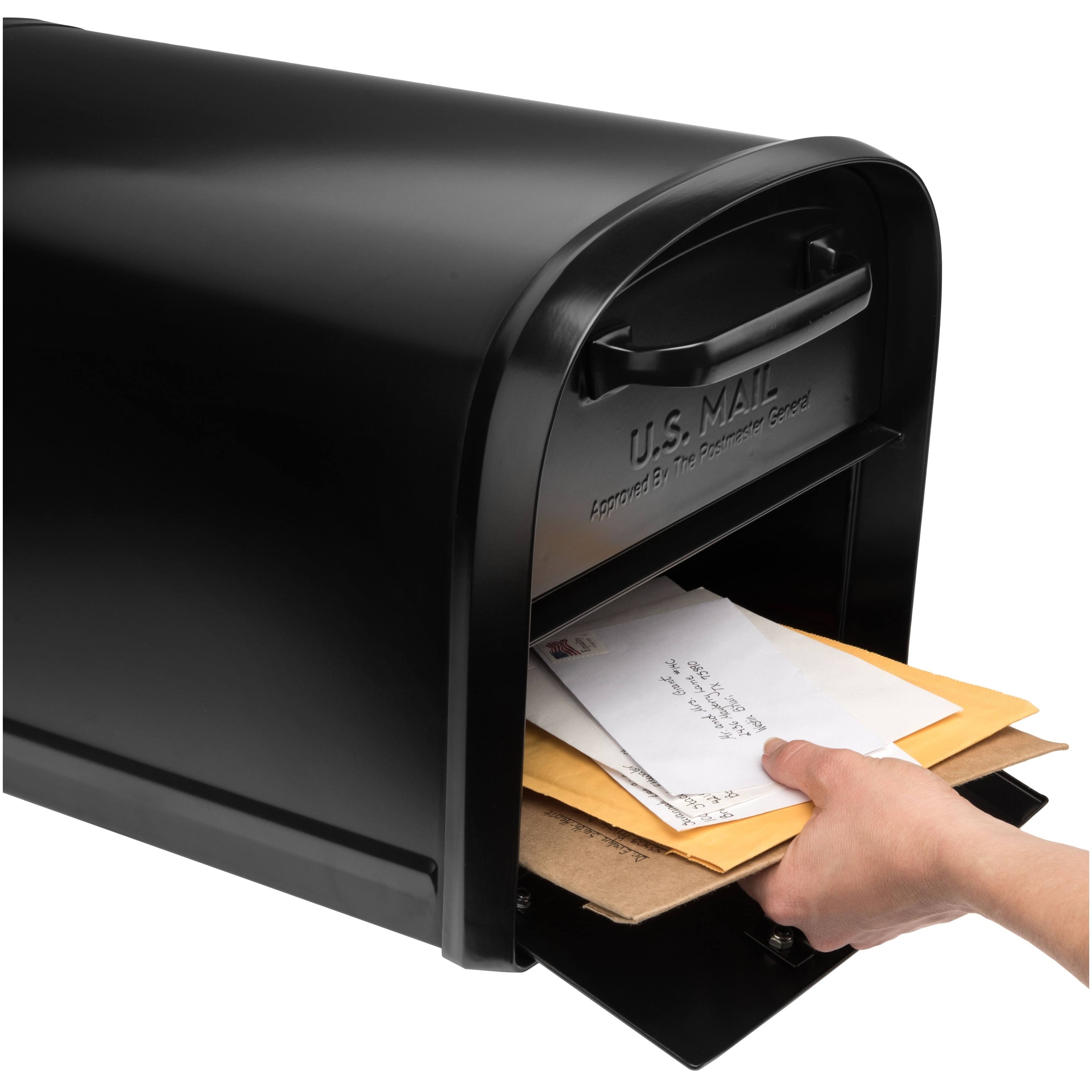 Post Mount Locking Mailbox (Black) F4084