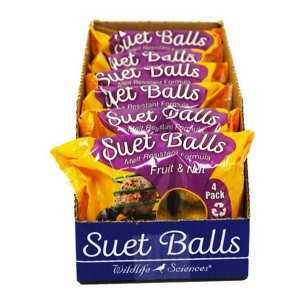 Wildlife Sciences Fruit &amp; Nut Suet Balls Wild Bird Food, 6 count - Pet Supplies online store