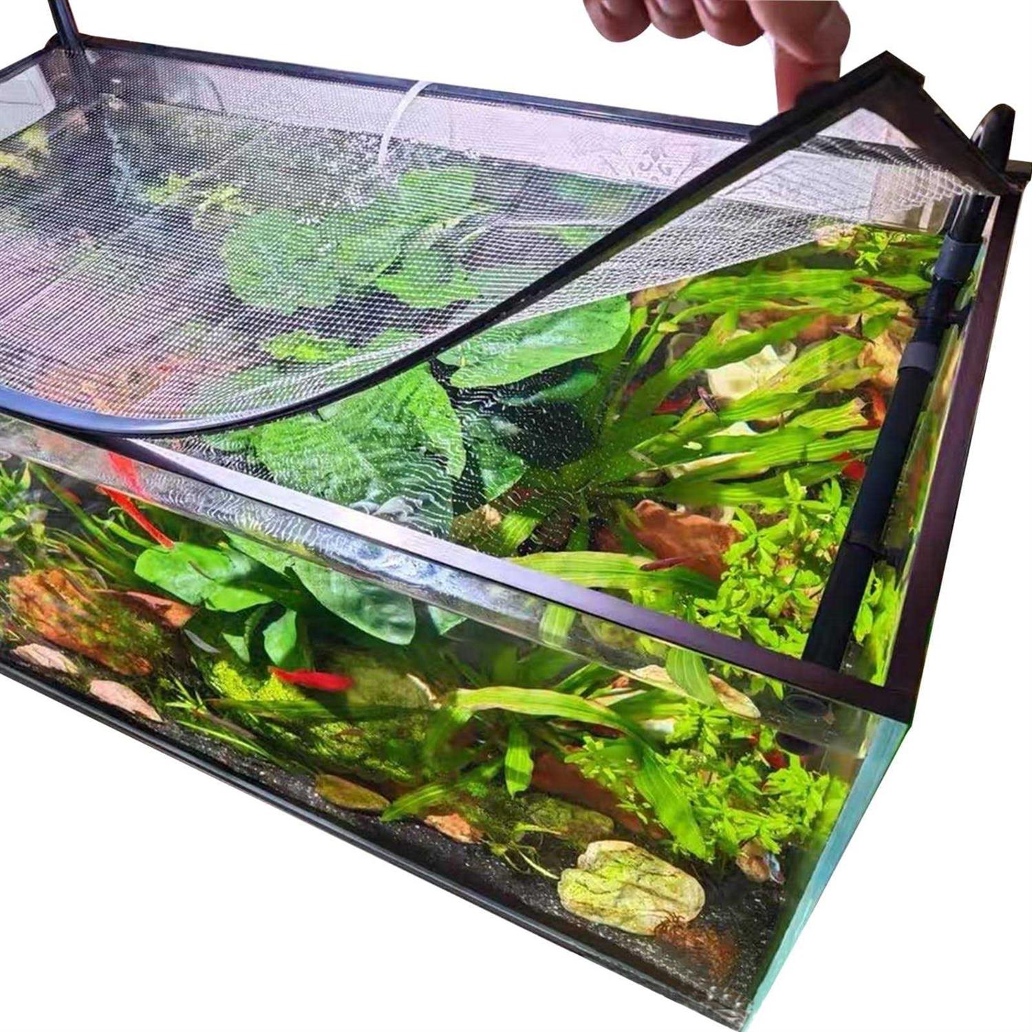 NestBasics Magnetic Aquarium Cover lid Fish Tank lid Anti-Jumping net Cover mesh to Protect Fish Jumping Out of Fish Tank - Pet Supplies online store