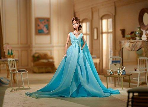 Blue Chiffon Ball Gown Doll B552