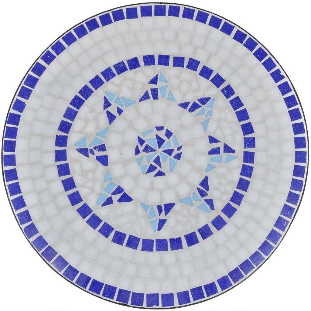 Mosaic Bistro Table Blue and White B9937
