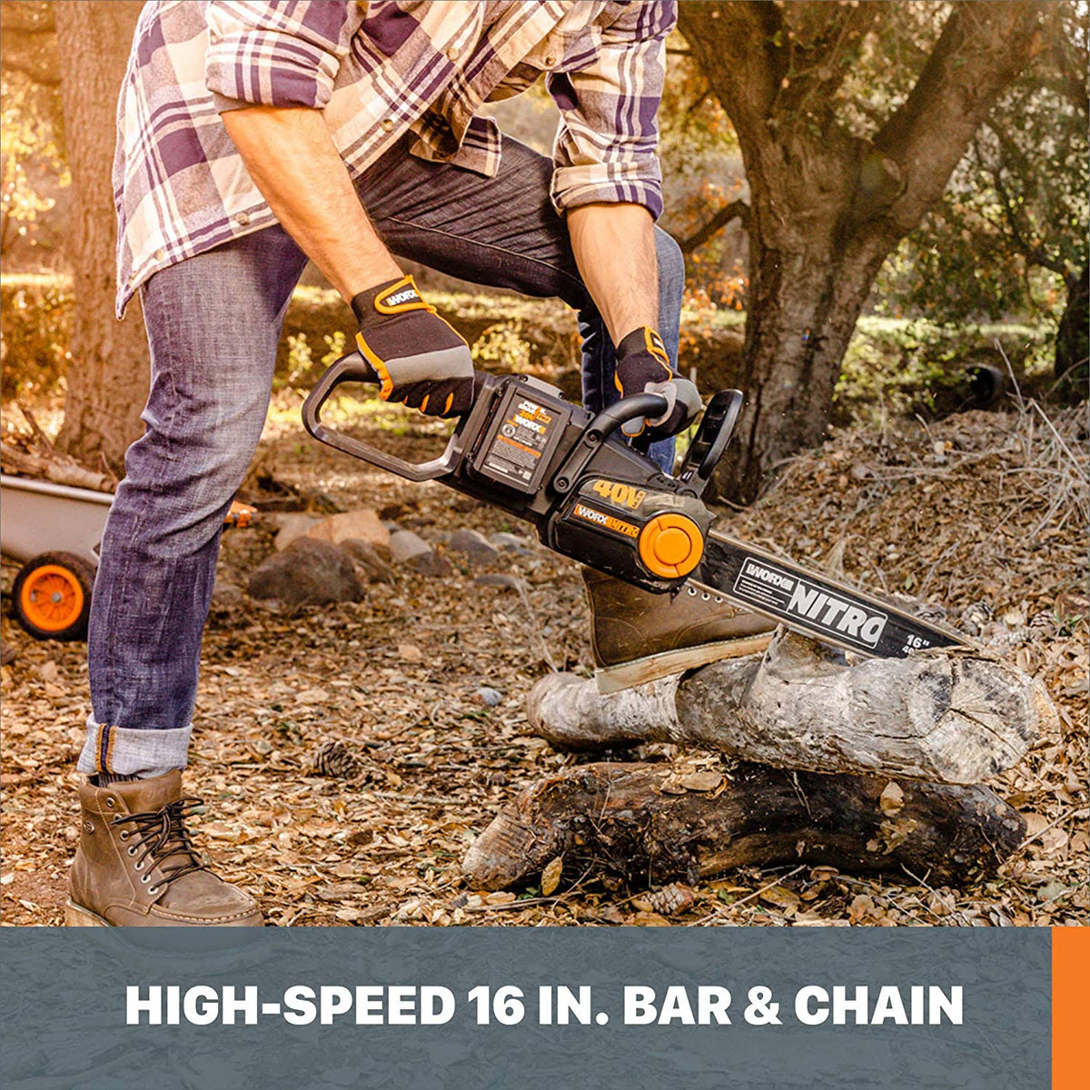 Cordless 16x22 Chainsaw with Brushless Motor Y8798