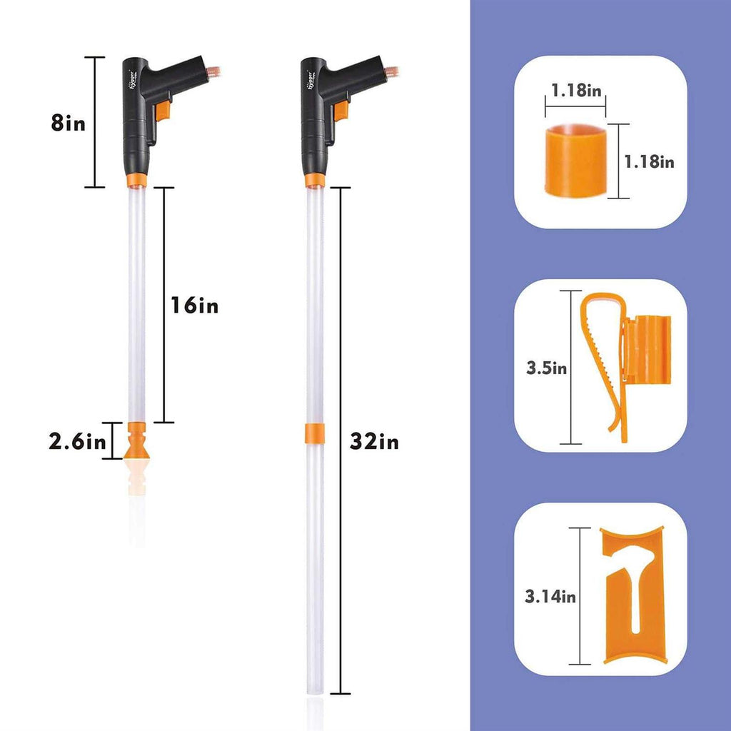 Aquarium Gravel Cleaner with Air-Pressing Button Fish Tank Sand Cleaner Kit U17008