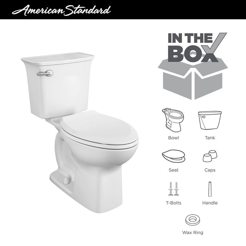 White 2-Piece Elongated Toilet, 1.28 GPF High Efficiency Single Flush Y8188