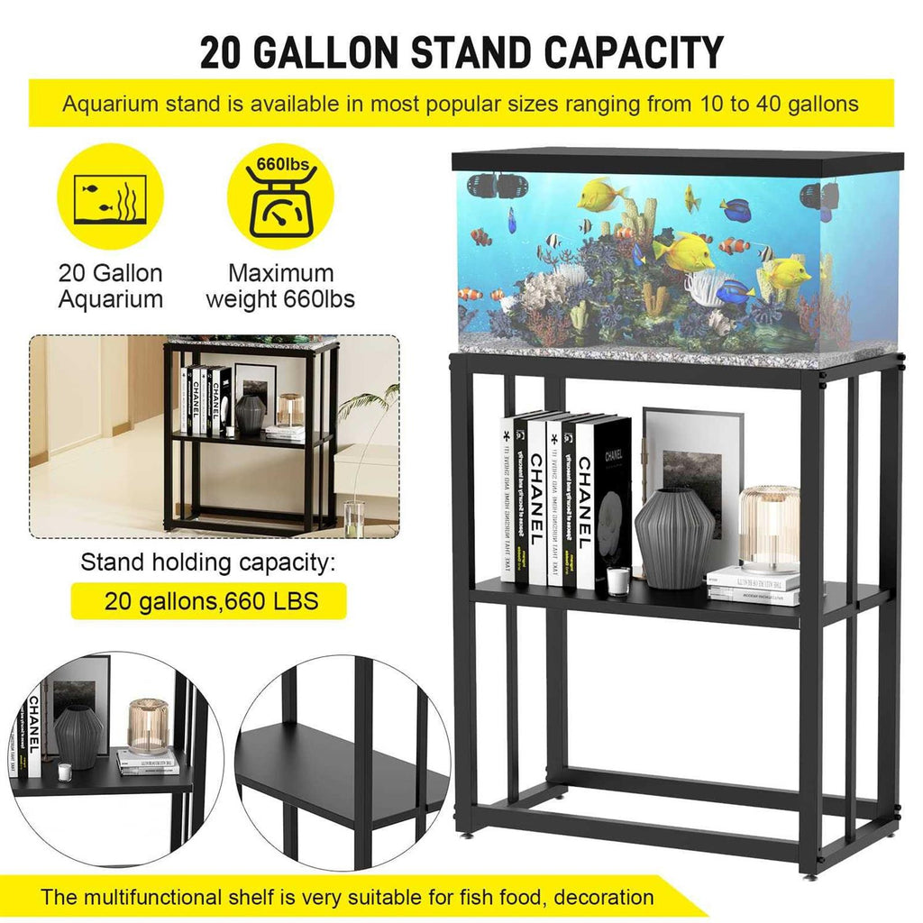 Fish Tank Stand Metal Aquarium Stand 20 Gallon Turtle Tank V5507