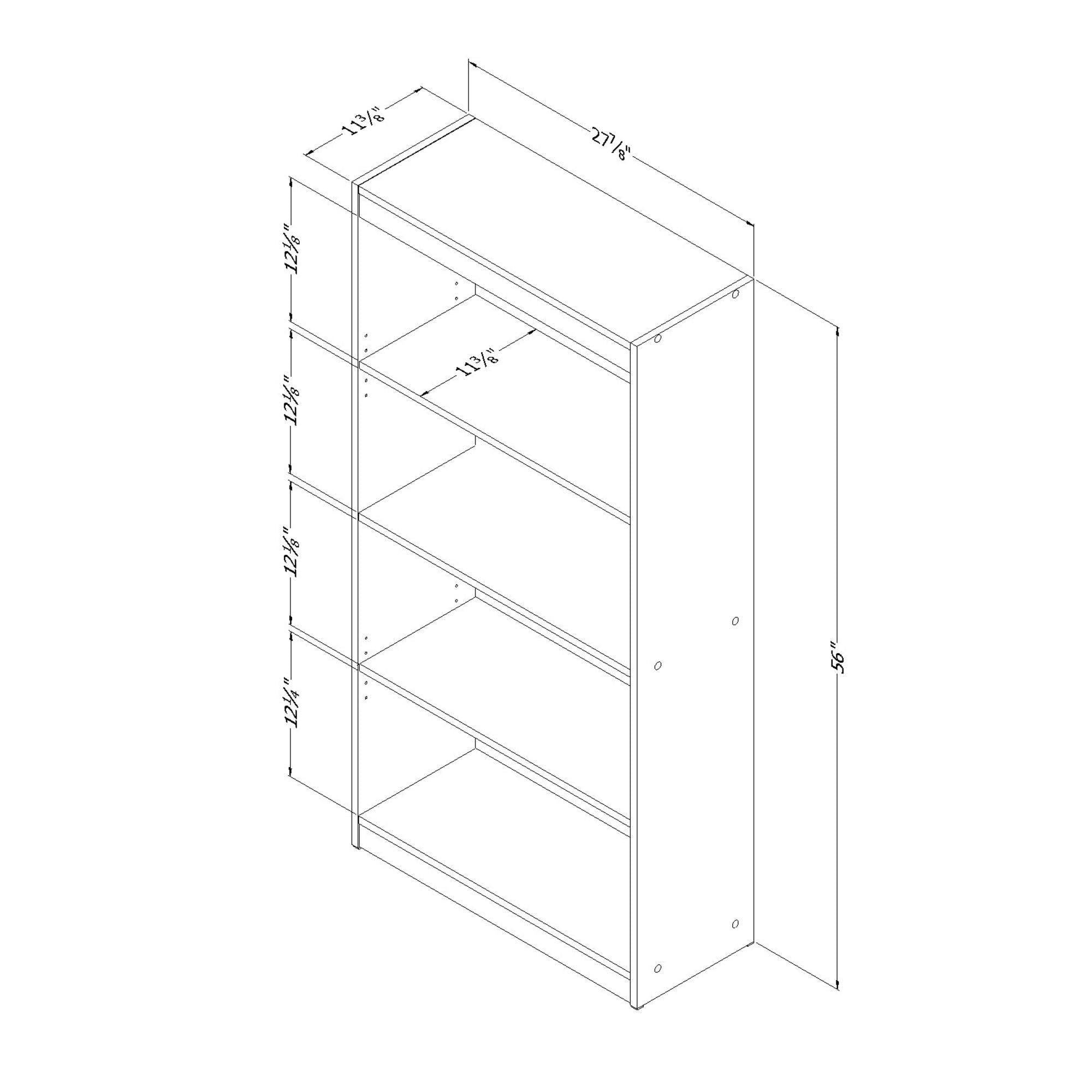 4-Shelf Bookcase, Blueberry V42011