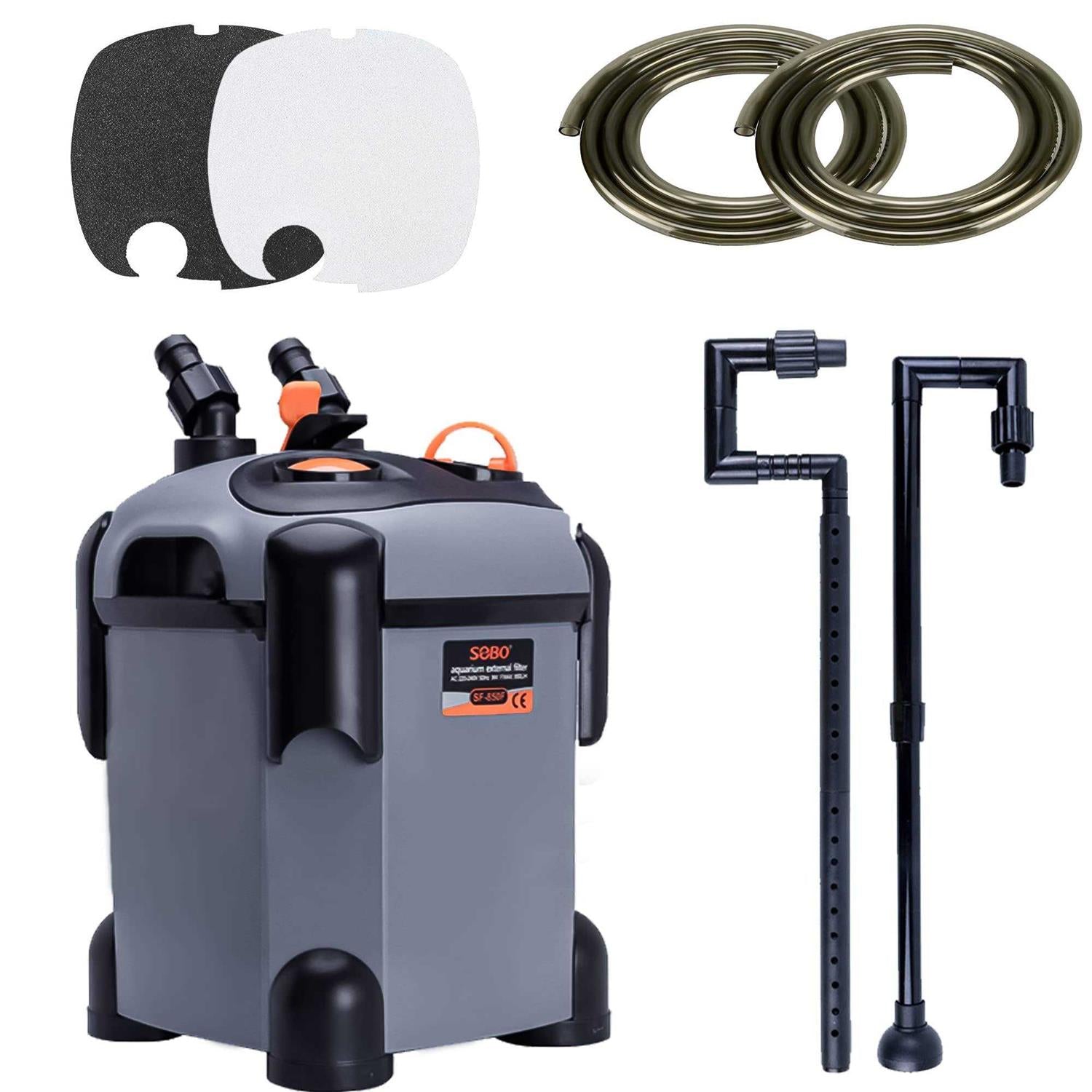 Aquarium External Canister Filter with Filter Media Q1566