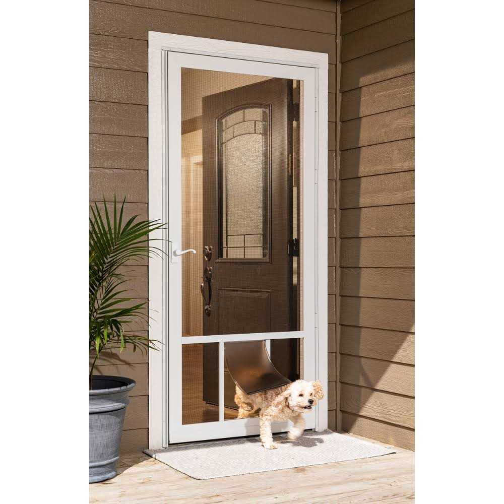 Aluminum Hinged Screen Door 32-in x 81-in Z1203