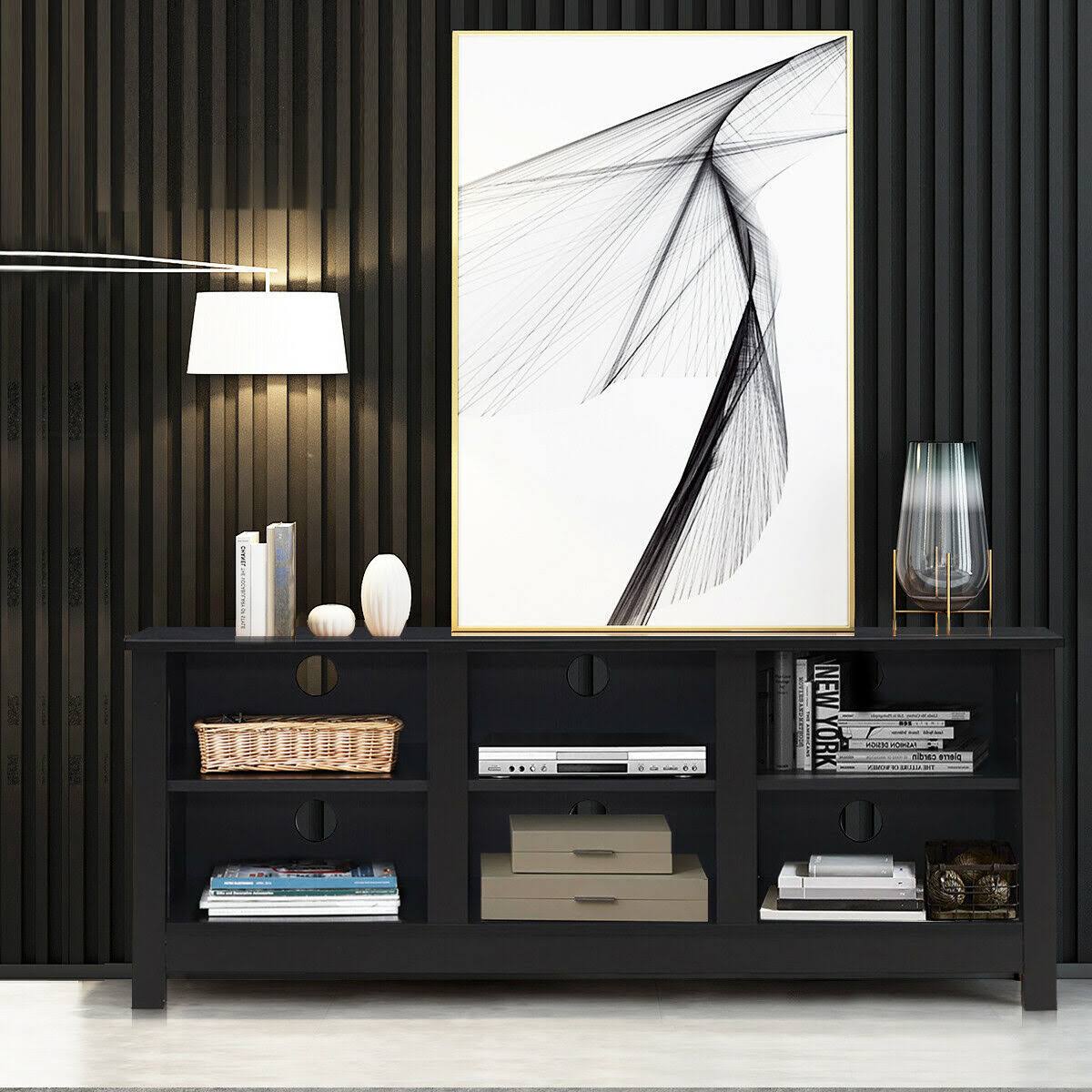 TV Stand Cabinet Black N266