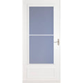 Larson Savannah 36-in x 81-in White Mid-View Universal Reversible Wood Core Storm Door | 37082032