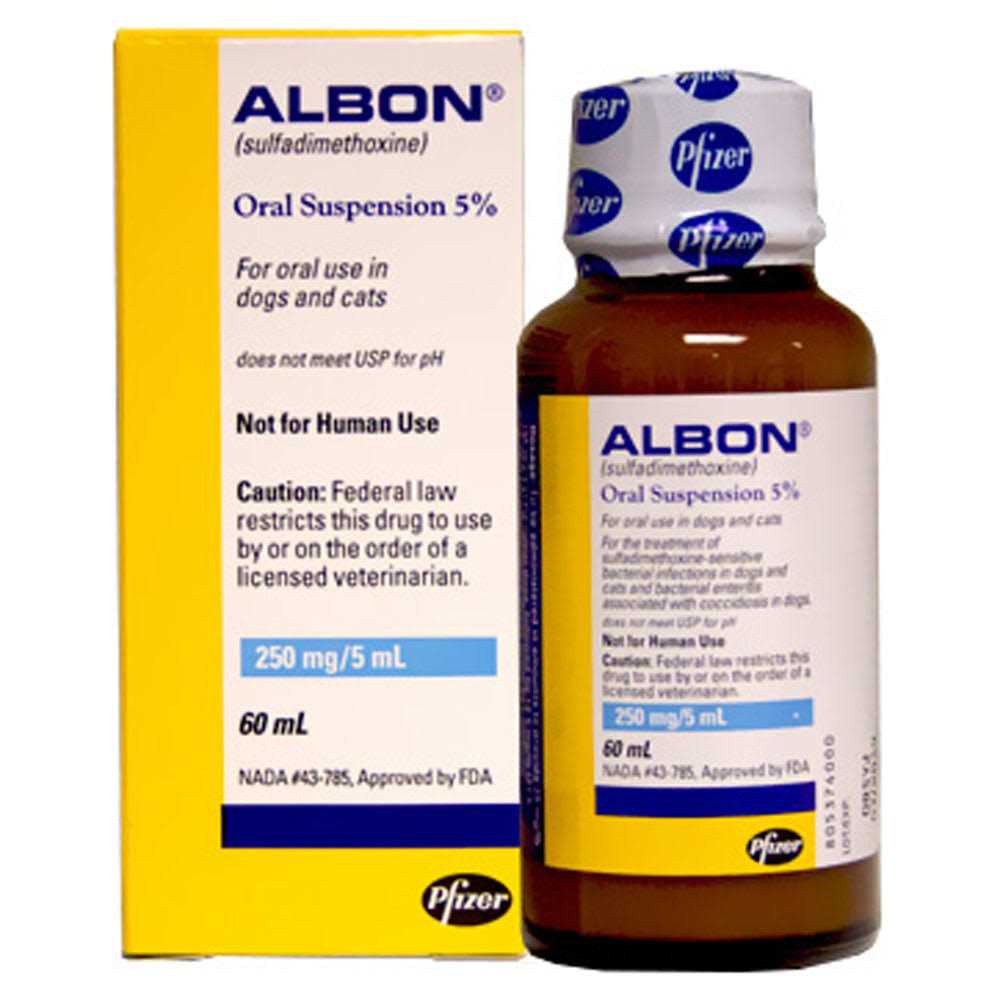 Albon 5% Oral Suspension for Pets E73578