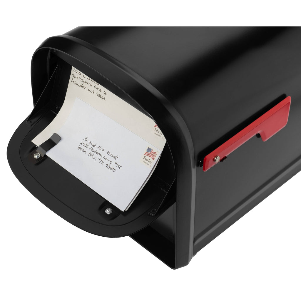 Post Mount Locking Mailbox (Black) F4084