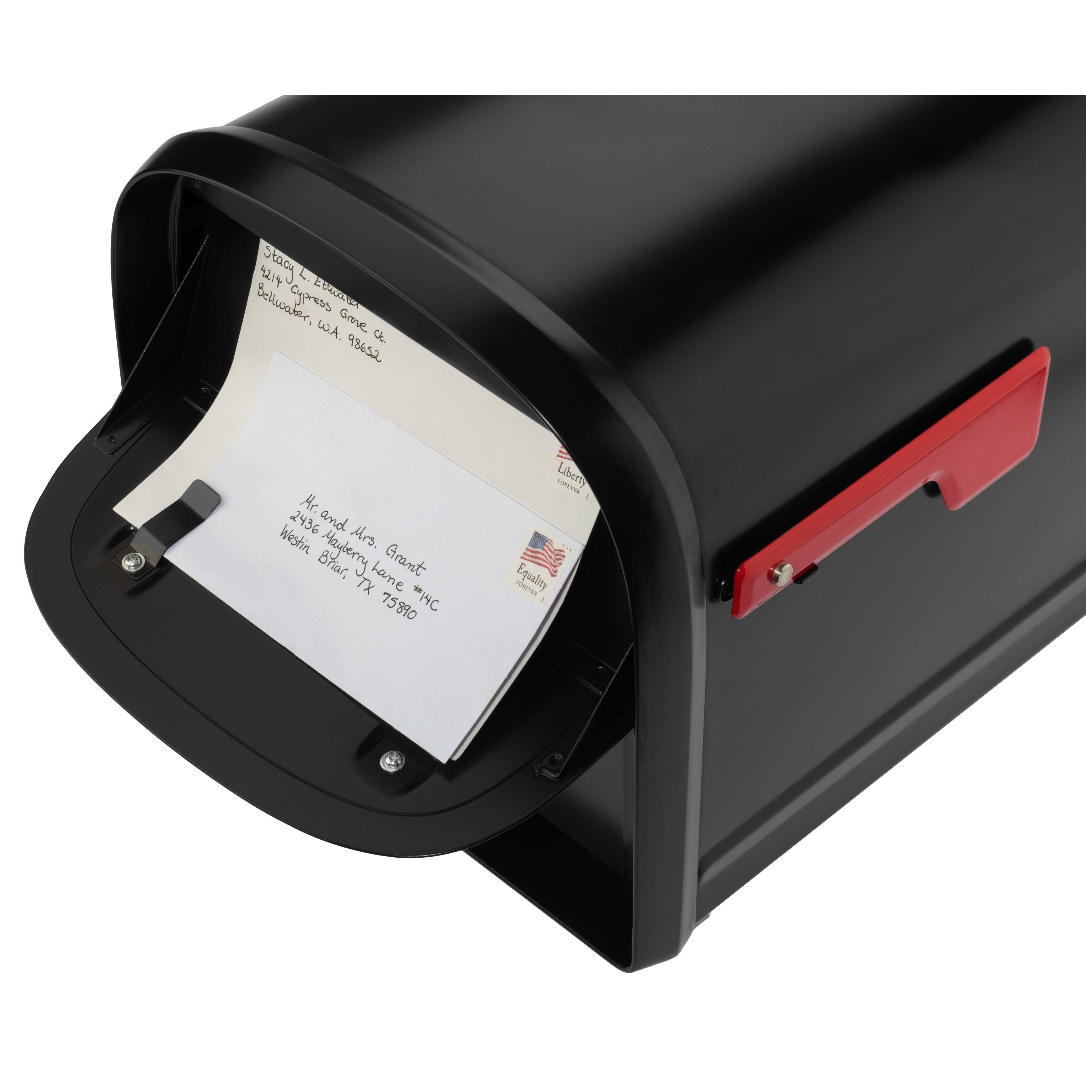 Post Mount Locking Mailbox (Black) F4084
