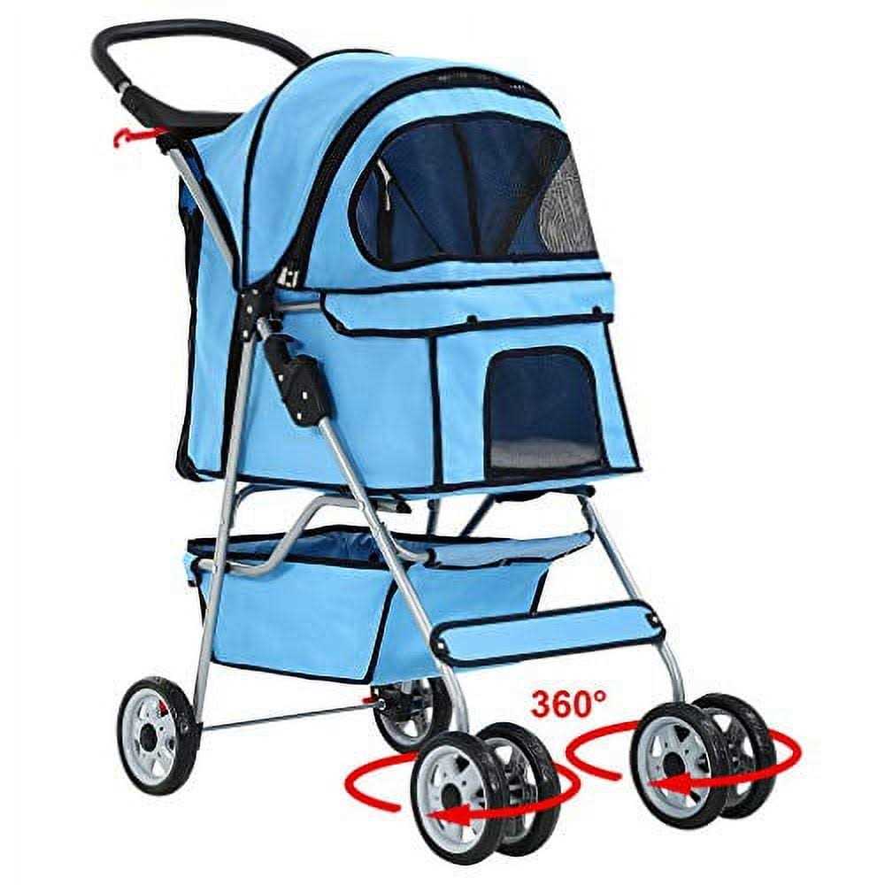 Folding Pet Stroller for Cat Dog Travel Carrier U571447