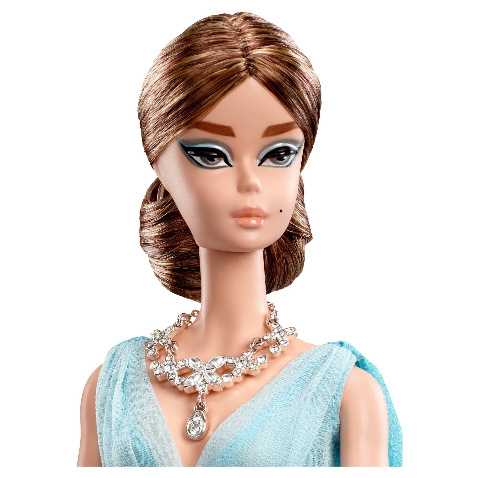 Blue Chiffon Ball Gown Doll B552
