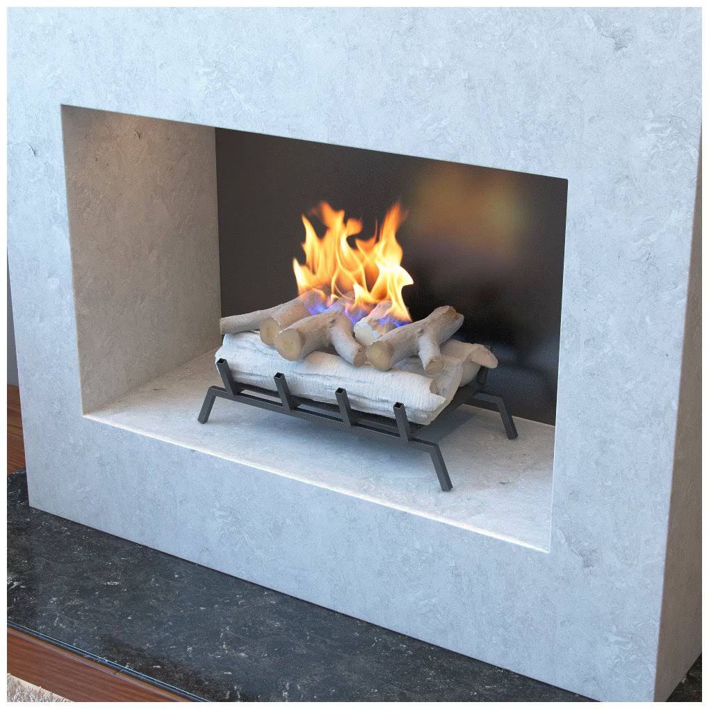 Birch Convert to Ethanol Fireplace Log Set with Burner Insert V96187
