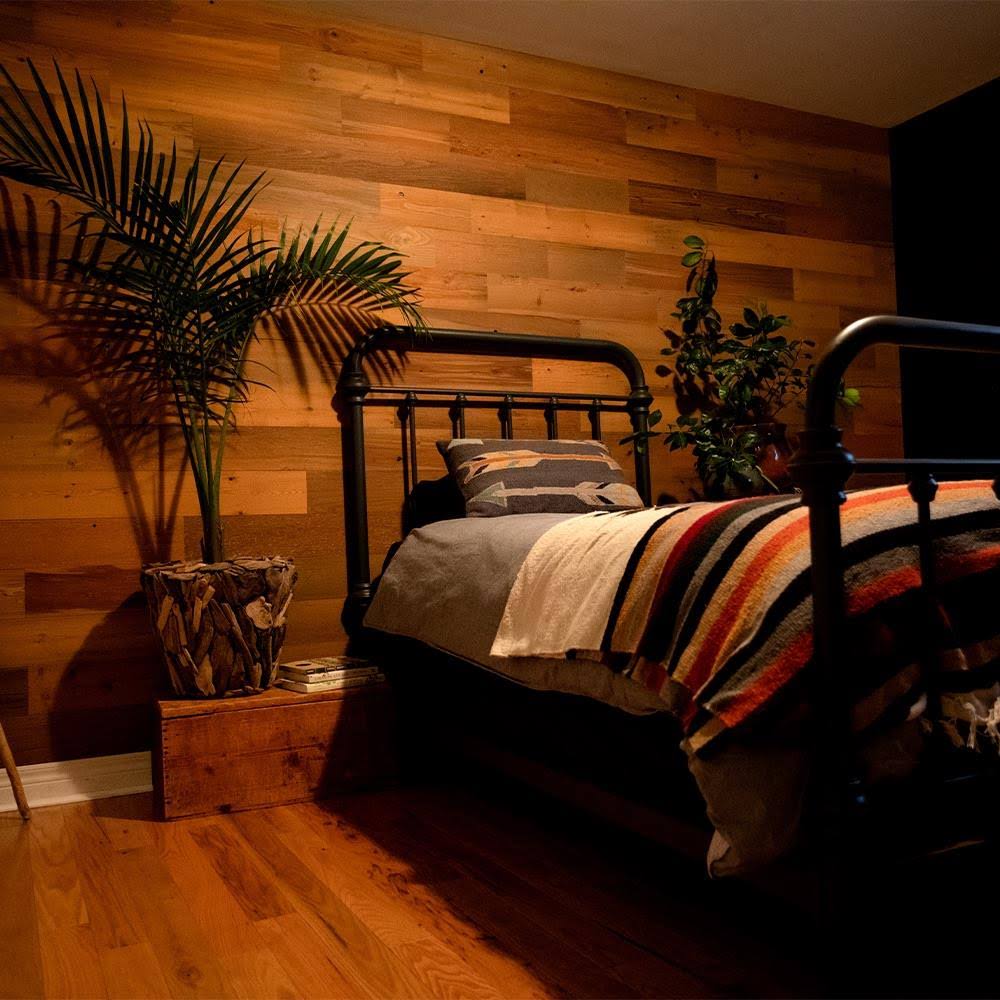 Reclaimed Wooden Wall Planks - Peel and Stick - 40 Sq. Ft. I743091