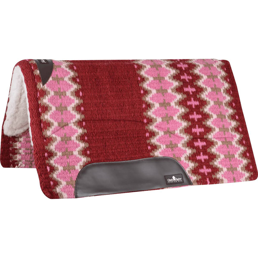 Wool Top Saddle Pad 32x34 Navy Ivory E404527