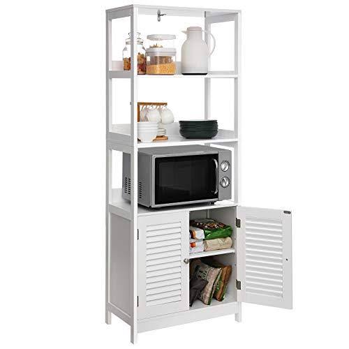Matte White Freestanding Tall Bathroom Storage Cabinet W309357