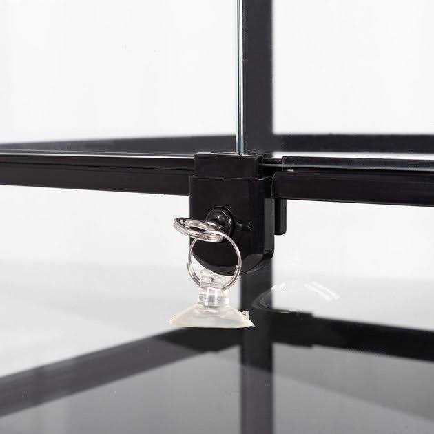 Tempered Glass Front Opening Terrarium with Double Hinge Door O423
