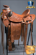 Hilason 16 in Western Horse Wade Saddle Leather Ranch Roping Oiled
