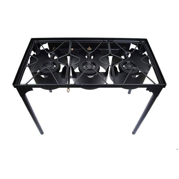 Triple Burner Propane Cooker Outdoor Camp Stove S42332