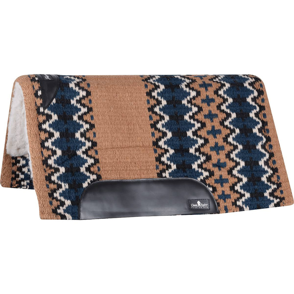 Wool Top Saddle Pad 32x34 Navy Ivory E404527