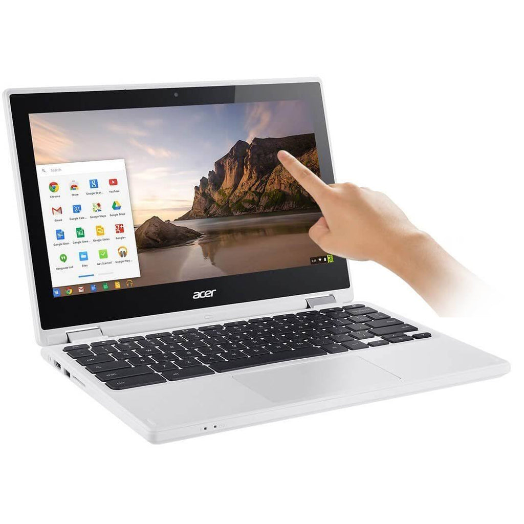 Acer - R 11 2-in-1 11.6x22 Touch-Screen Chromebook - Intel Celeron - 4GB Memory - 16GB eMMC Flash Memory - White