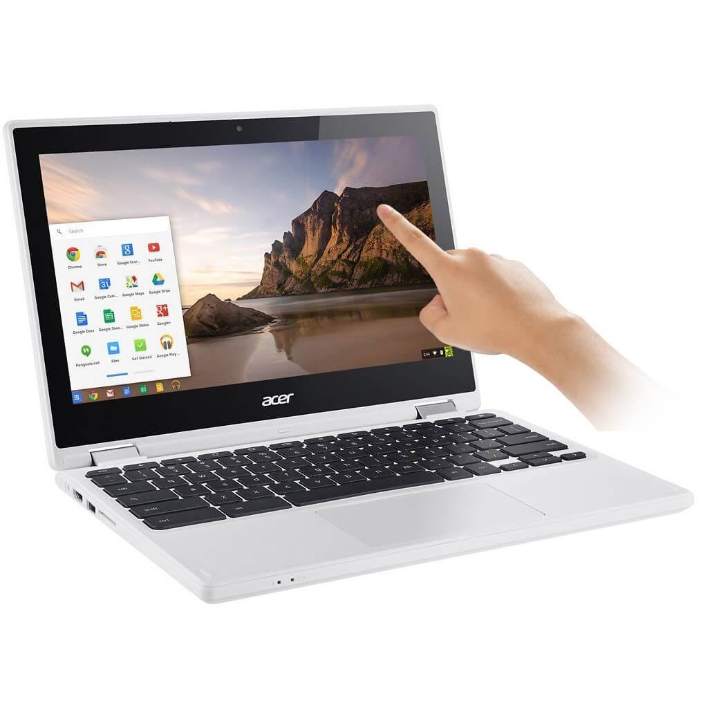 Acer - R 11 2-in-1 11.6x22 Touch-Screen Chromebook - Intel Celeron - 4GB Memory - 16GB eMMC Flash Memory - White