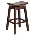 Flash Furniture Saddle Seat 30x22 Bar Stool in Cappuccino
