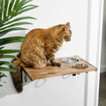 Frisco Wooden Wall Mounted Stainless Steel Cat Feeding Station with Bowl - Pet Supplies online store