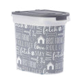 Paw Prints Grey Print Pet Food Storage Container with Wheels - Pet Supplies online store