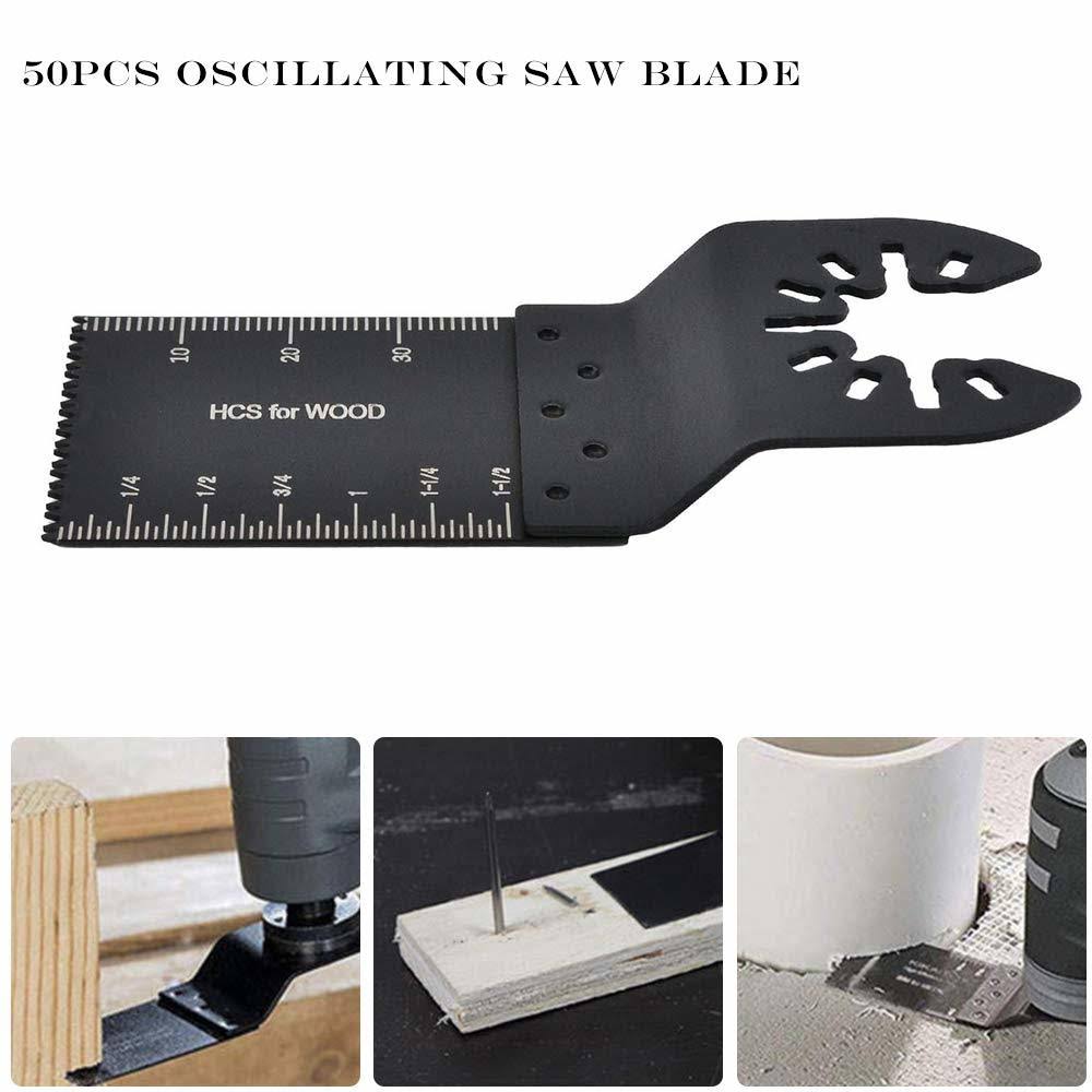 50pcs Wood Oscillating Multitool Saw Blades Universal Quick Release T784