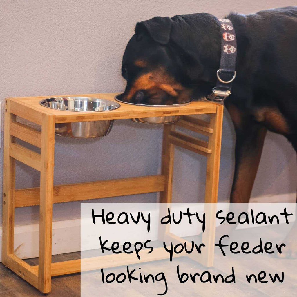 Elevated Dog Bowls for Large Dogs with Stainless Steel Bowls S970