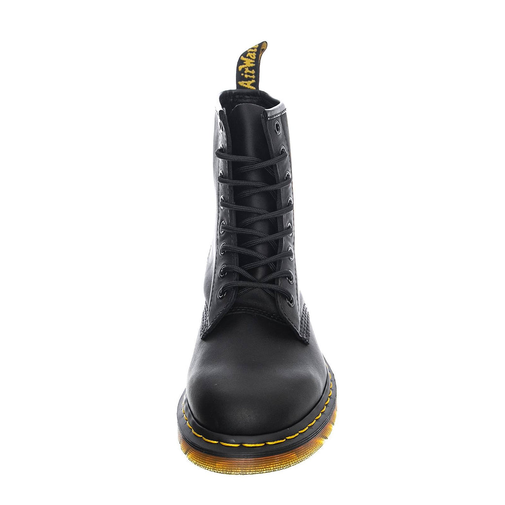 Greasy Black Leather Boot Y847