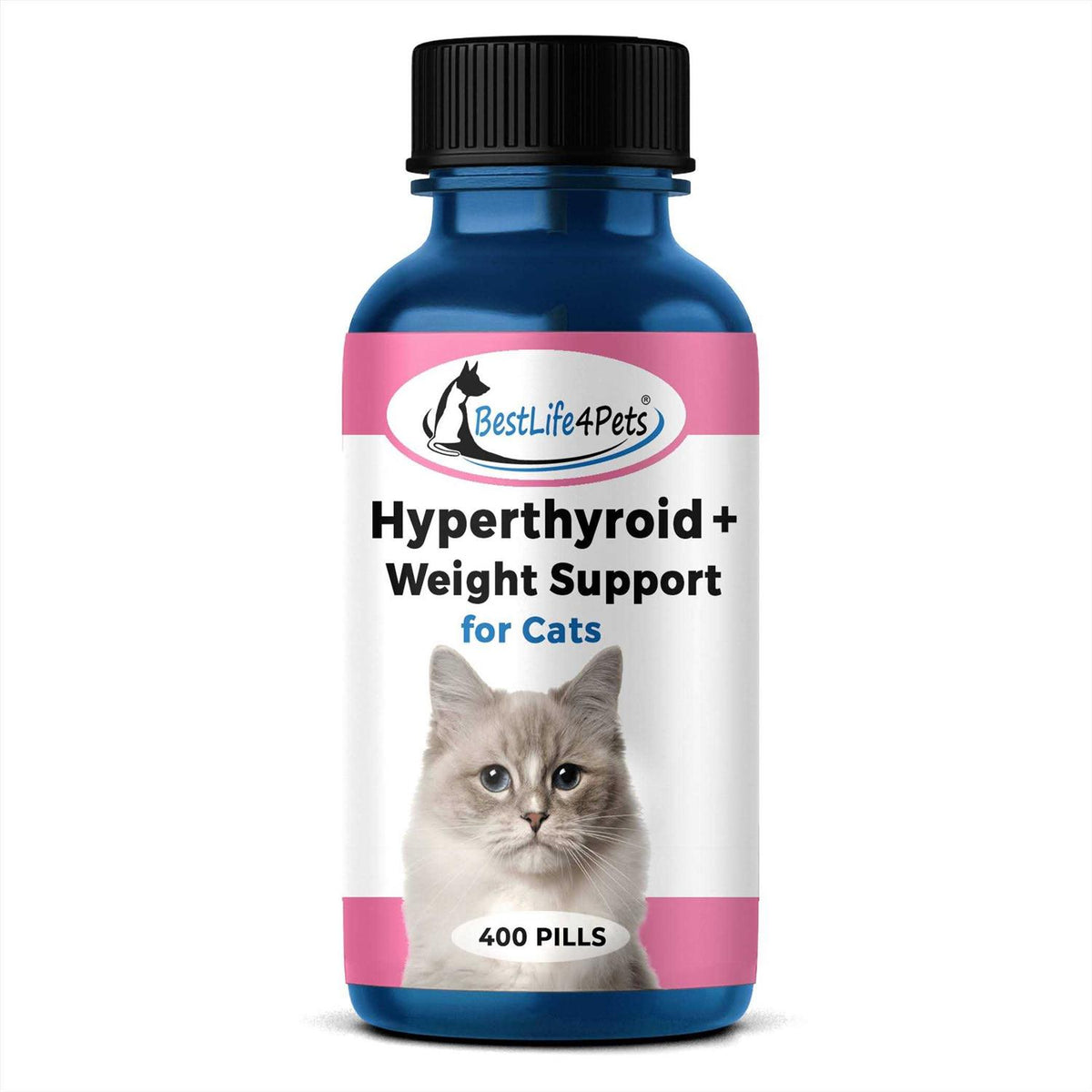 BestLife4Pets Cat Hyperthyroid + Weight Gain Support Feline Thyroid Supplement for Metabolic Support - Pet Supplies online store