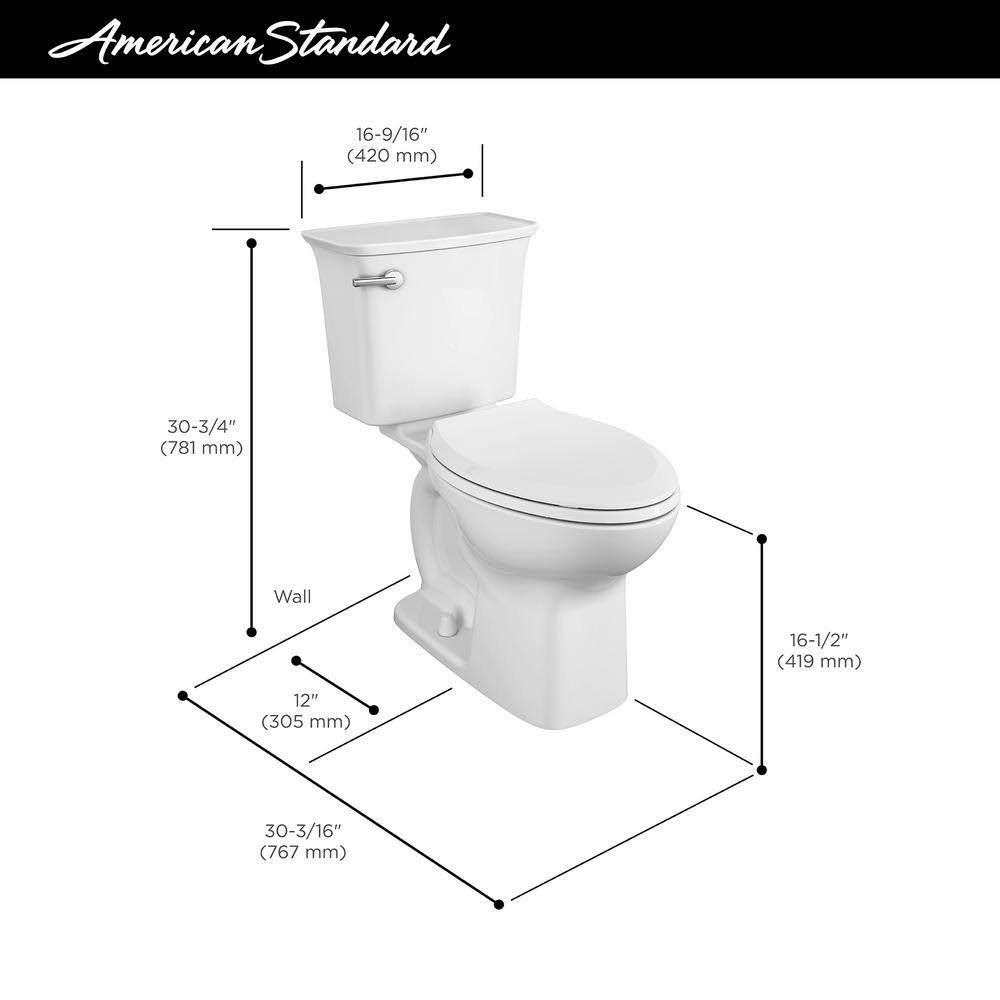 White 2-Piece Elongated Toilet, 1.28 GPF High Efficiency Single Flush Y8188