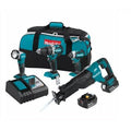 Makita 18-Volt 4-Piece 5.0Ah LXT Lithium-Ion Brushless Cordless Combo Kit Hammer Drill/ Impact Driver/ Recipro Saw/ Flashlight,