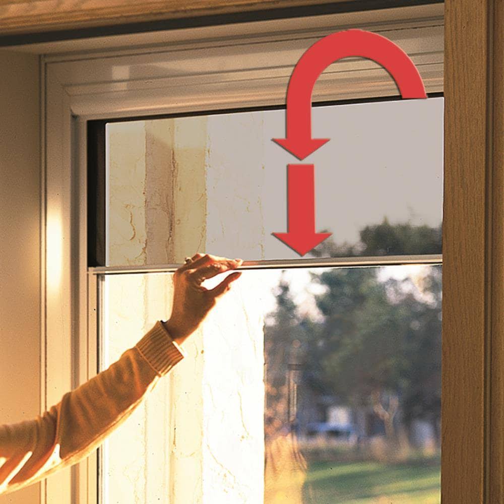 Mid-View Wood Core Storm Door 36-in x 81-in White L372