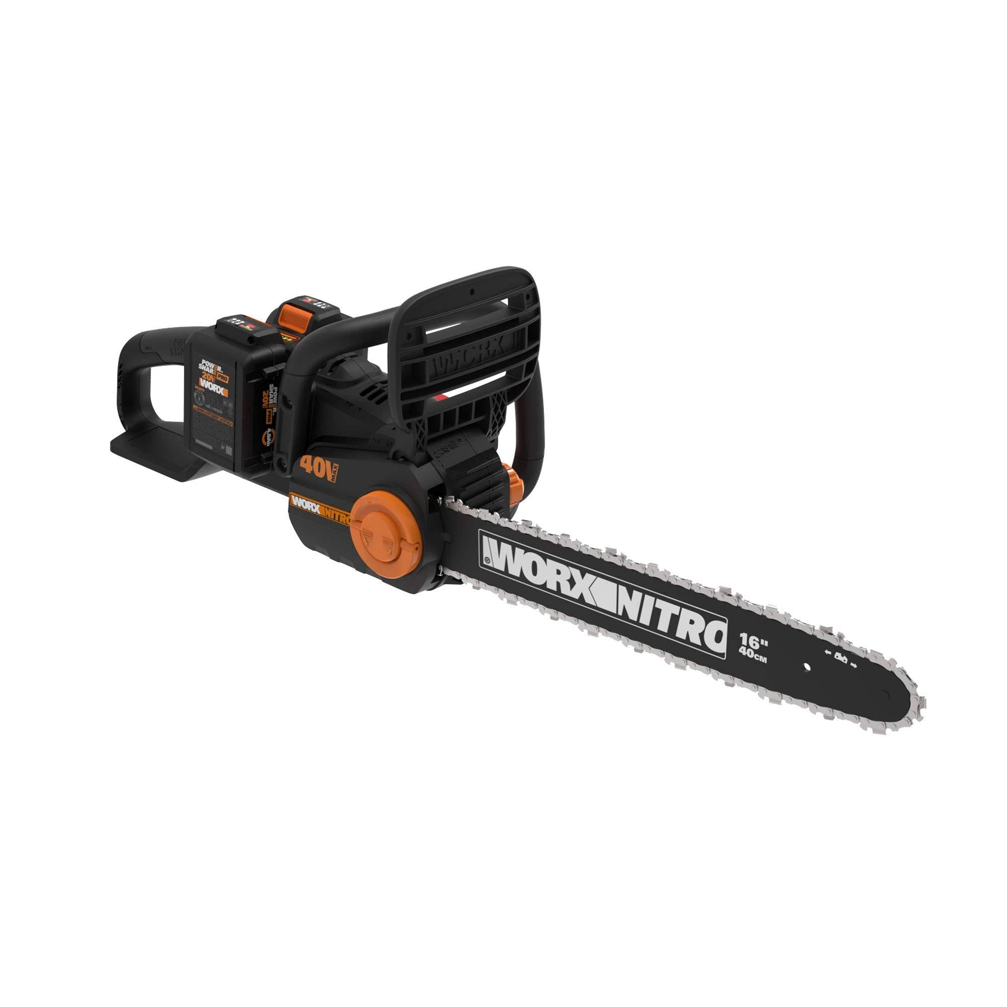 Worx Nitro 40V Power Share Cordless 16x22 Chainsaw with Brushless Motor WG385
