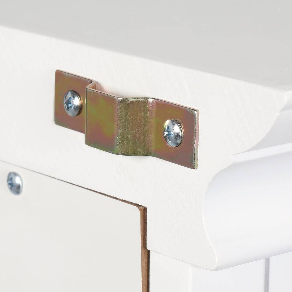 Bathroom Linen Cabinet with Drawer and Shelves White J4356
