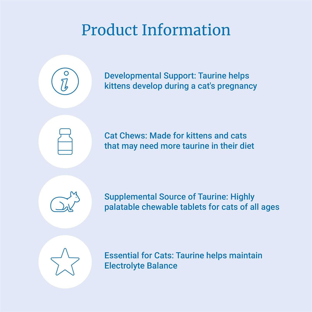 Taurine 100 Chewable Tablets for Pets D725647