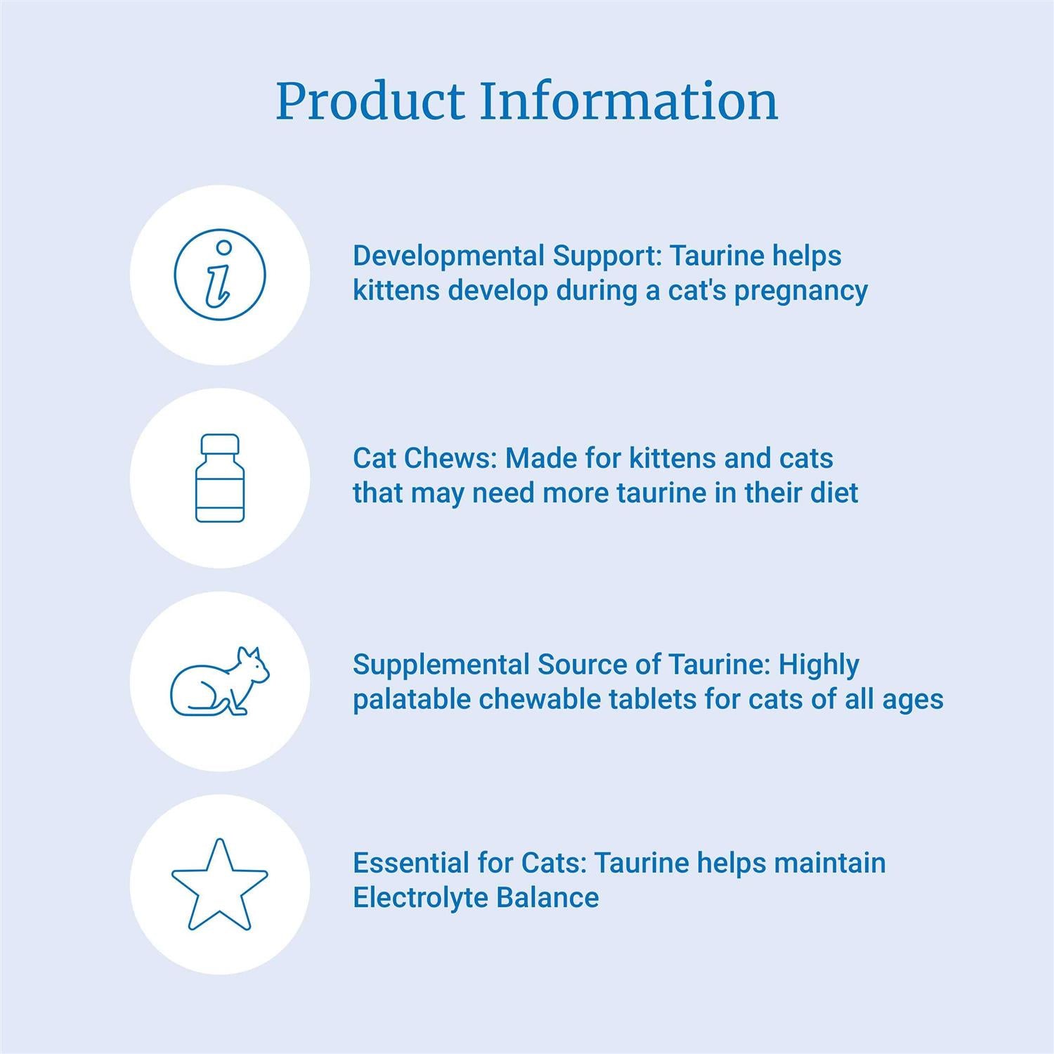 Taurine 100 Chewable Tablets for Pets D725647