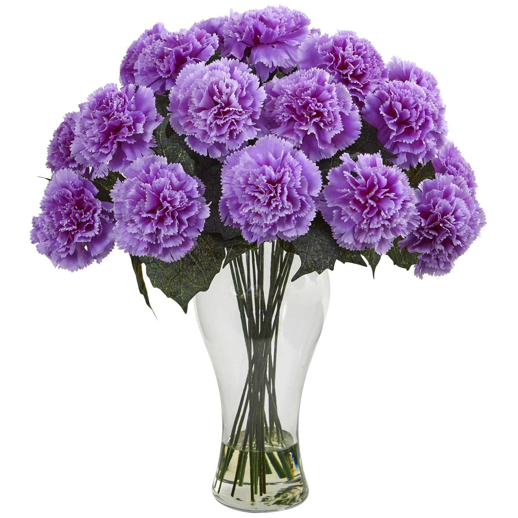 Carnation Arrangement with Vase Orange E6759