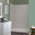 Foremost Jetcoat 32 in. x 60 in. x 78 in. 5-Piece Shower Kit in Grey Mosaic with Left Drain Base in White