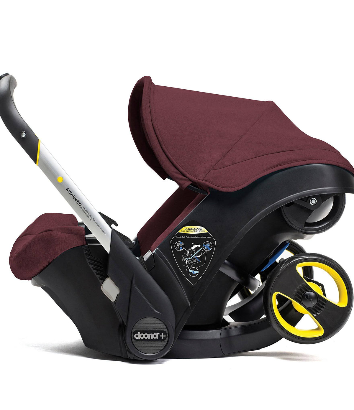 Infant Car Seat Stroller with Base Burgundy Cherry B9956