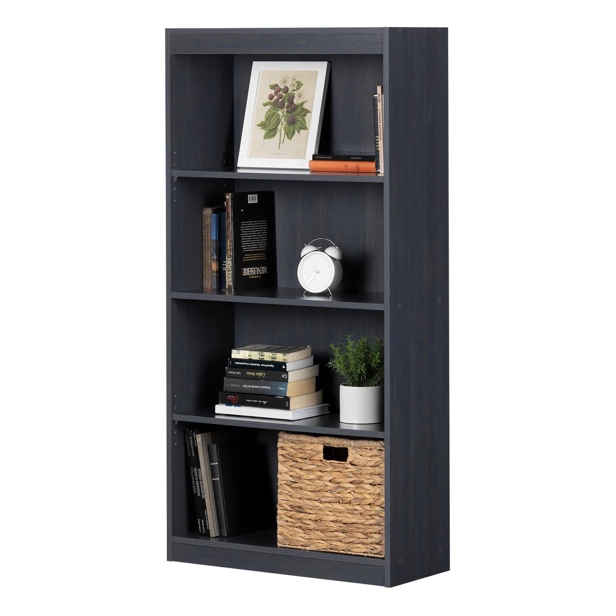 4-Shelf Bookcase, Blueberry V42011