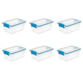 Sterilite 19414306 7.5 Quart Clear Plastic Storage Box u0026 Lid w/ Latches (6 Pack) at Spreetail (VMinnovations | VM Express)
