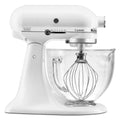 KitchenAid 5-Quart Stand Mixer Glass Bowl Matte White